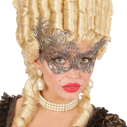 Widmann SRL Zilveren barok maskertjes