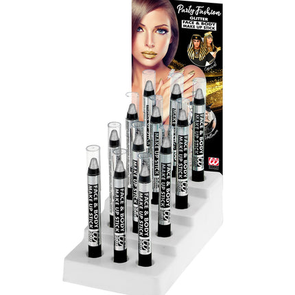 Widmann SRL Zilveren glitter make-up potlood