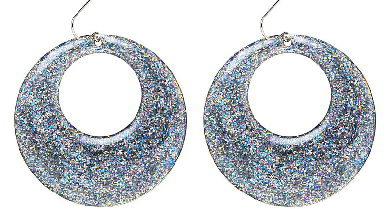 Widmann SRL Zilveren glitter oorringen