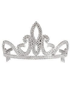 Widmann SRL Zilveren kroontje met glitters Tiara