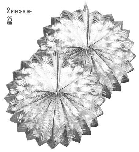 Widmann SRL Zilveren lampion bol 25cm