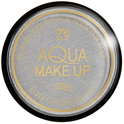 Widmann SRL Zilveren schmink aqua metallic