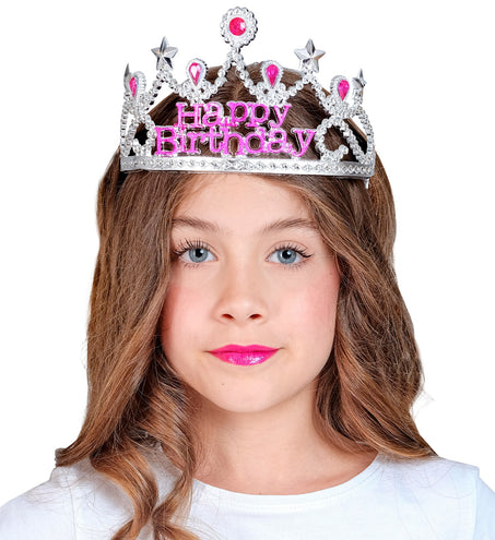 Widmann SRL Zilveren tiara happy birthday Felicia