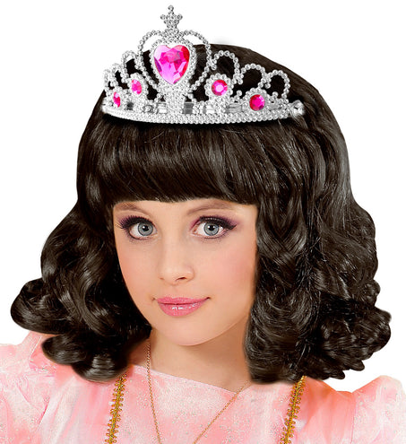 Widmann SRL Zilveren tiara met roze steentjes