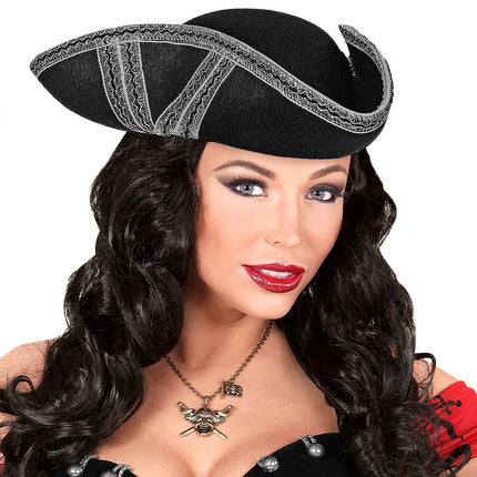 Widmann SRL Zilveren tricorn piraat