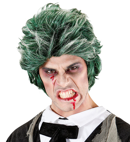 Widmann SRL Zombie Dracula pruik groen