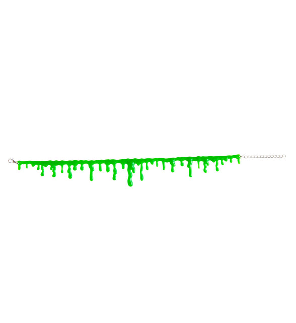 Widmann SRL Zombie ketting groen slijm druppels