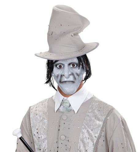 Widmann SRL Zombie monster masker grijs met haar