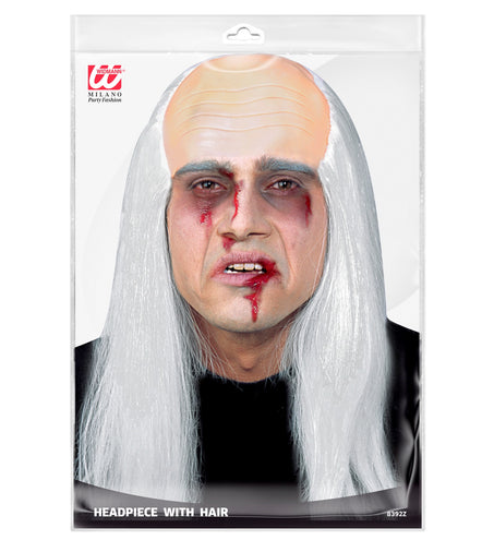 Widmann SRL Zombie pruik kale kop vleespet