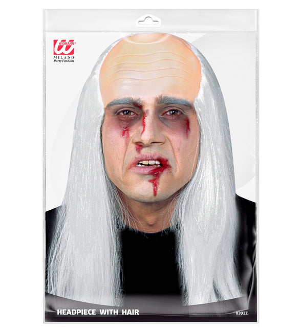 Widmann SRL Zombie pruik kale kop vleespet