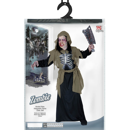 Widmann SRL Zombie skelet kostuum kinderen