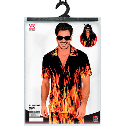 Widmann SRL Zomer partyshirt Flames