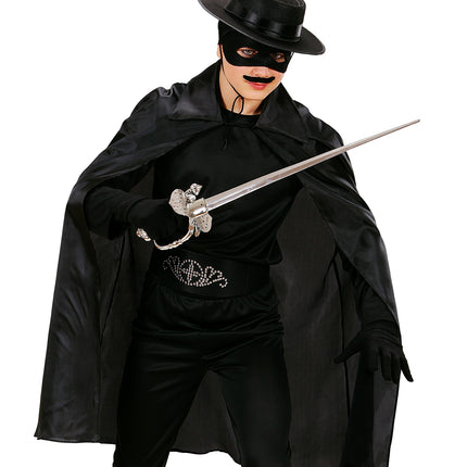 Widmann SRL Zorro cape rood of zwart kind