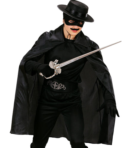 Widmann SRL Zorro cape rood of zwart kind