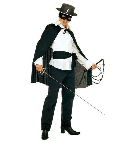Widmann SRL Zorro verkleedset met cape hoed masker en riem