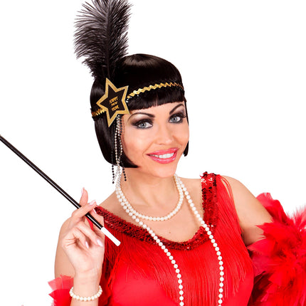 Widmann SRL Zwart gouden nieuwjaars haarbandjes