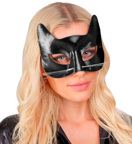 Widmann SRL Zwart katten oogmasker