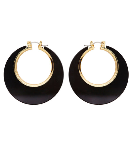 Widmann SRL Zwart met gouden oorringen