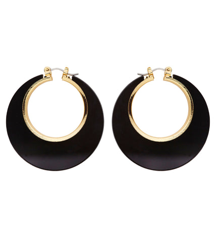 Widmann SRL Zwart met gouden oorringen