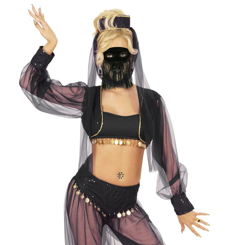 Widmann SRL Zwart odalisk oogmasker