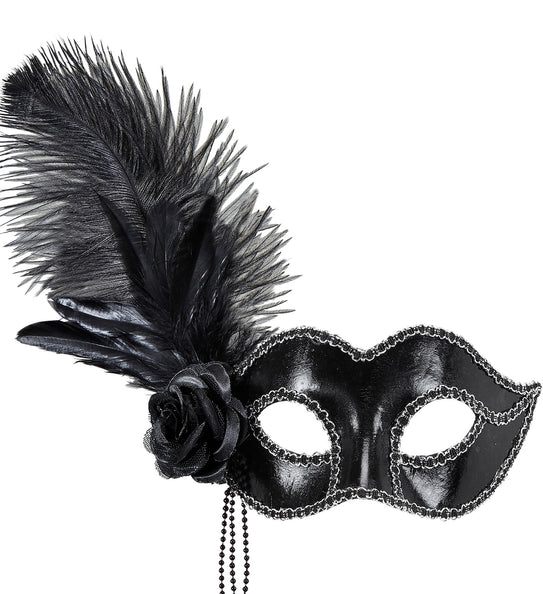 Widmann SRL Zwart oogmasker met roos