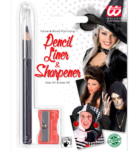 Widmann SRL Zwart oogpotlood heks met slijper