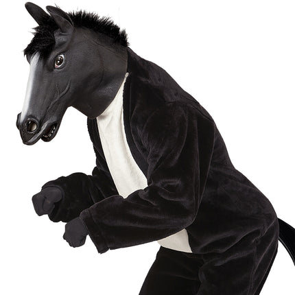 Widmann SRL Zwart paarden masker voor party's