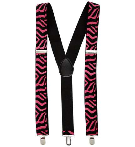 Widmann SRL Zwart-roze bretel zebra motief