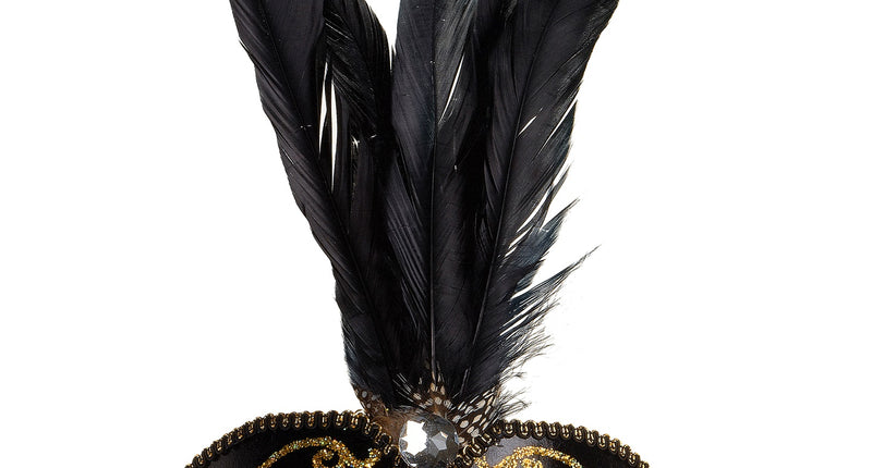 Widmann SRL Zwart Venetiaans oogmasker veren