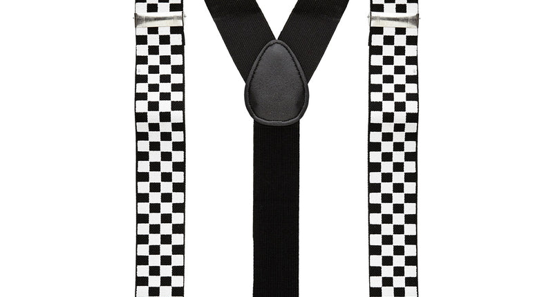 Widmann SRL Zwart wit geblokte bretels luxe