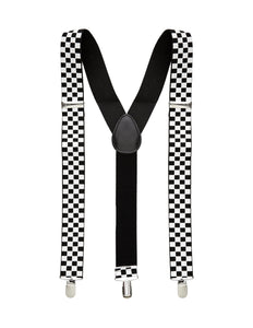 Widmann SRL Zwart wit geblokte bretels luxe