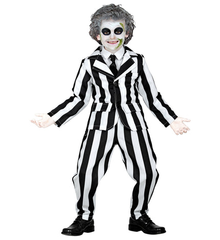 Widmann SRL Zwart wit gestreept kostuum kinderen