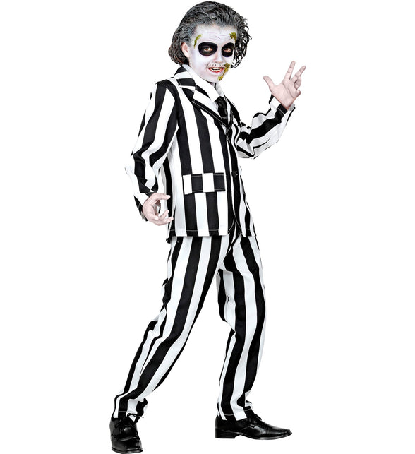 Widmann SRL Zwart wit gestreept kostuum kinderen