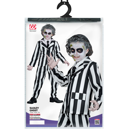 Widmann SRL Zwart wit gestreept kostuum kinderen