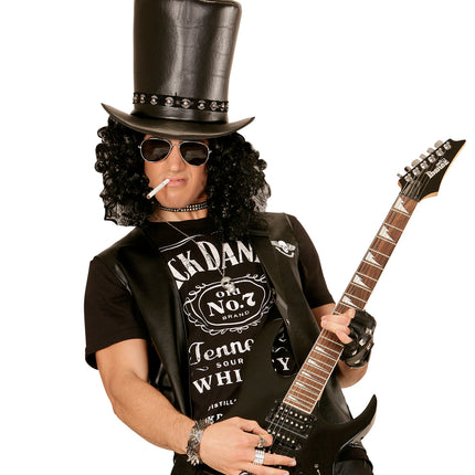 Widmann SRL Zwart zilveren spikes armbandjes