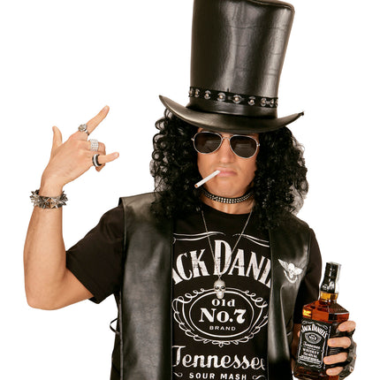 Widmann SRL Zwart zilveren spikes armbandjes