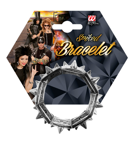 Widmann SRL Zwart zilveren spikes armbandjes
