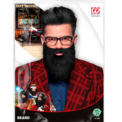 Widmann SRL Zwarte baard jungle safari