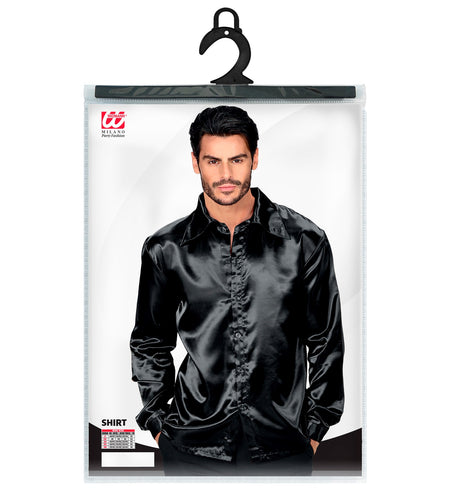 Widmann SRL Zwarte blouse disco Bart heren