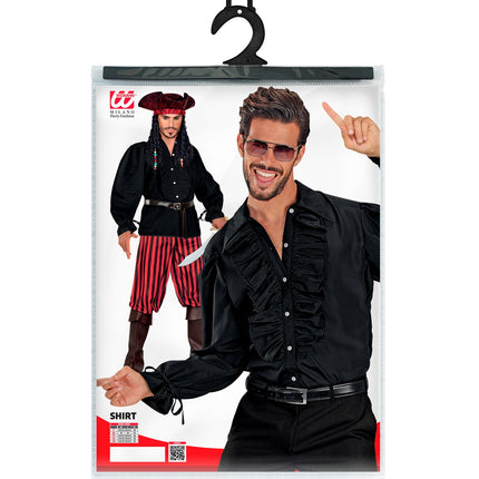 Widmann SRL Zwarte blouse met ruches