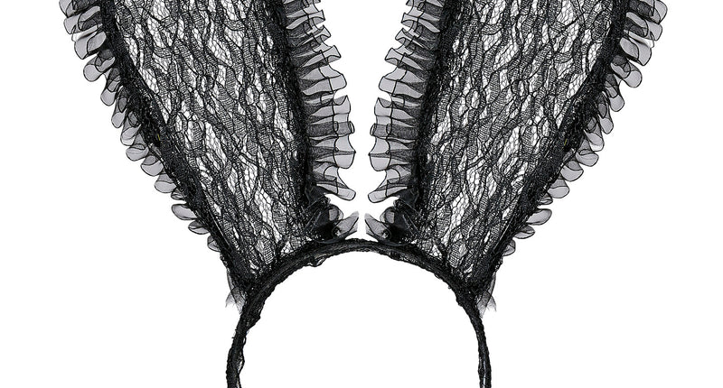 Widmann SRL Zwarte bunny oren kant