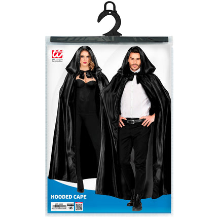 Widmann SRL Zwarte cape met capuchon