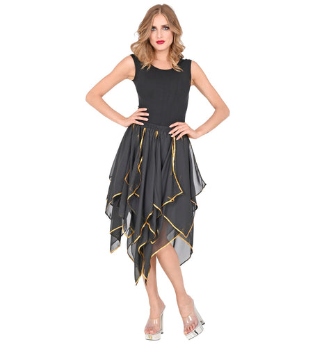 Widmann SRL Zwarte chiffon rok