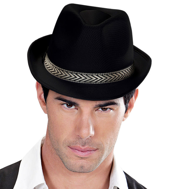 Widmann SRL zwarte fedora panama