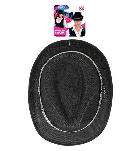 Widmann SRL zwarte fedora panama