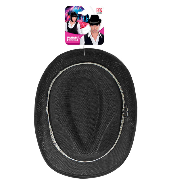 Widmann SRL zwarte fedora panama