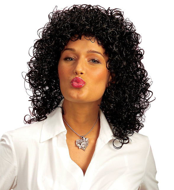 Widmann SRL Zwarte Gabrielle pruik