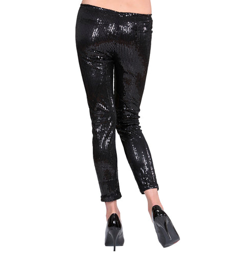 Widmann SRL Zwarte glitter legging met pailletten