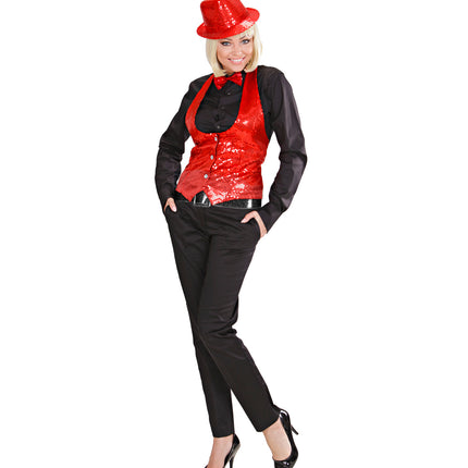 Widmann SRL Zwarte glitter riem