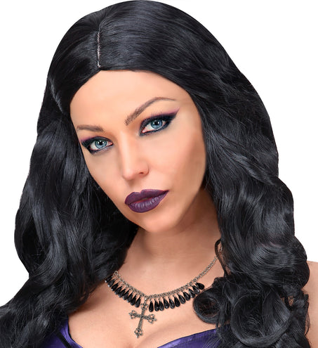 Widmann SRL Zwarte gothic ketting met kruis